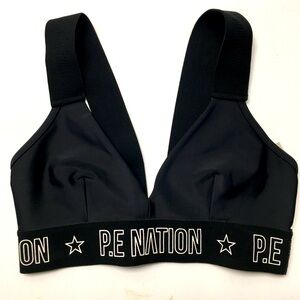 PE Nation Sports Bra Small Black Gym Workout Yoga Sporty Athletic Pilates